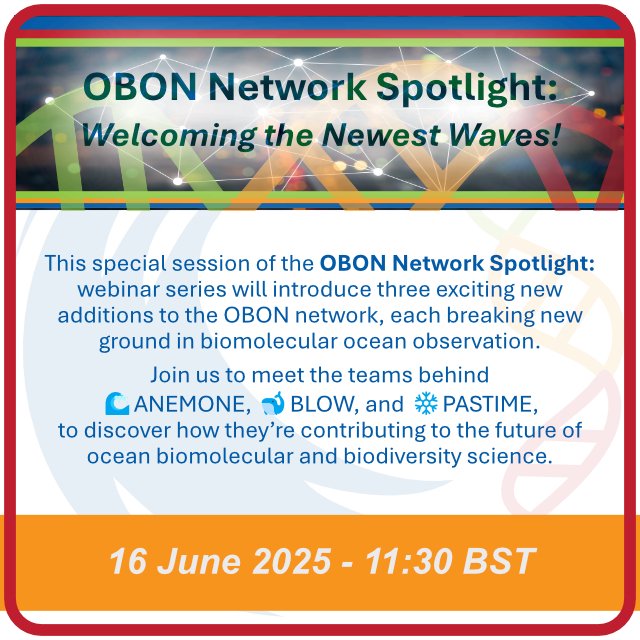 OBON_Ocean's tweet image. Meet OBON's new projects - ANEMONE, BLOW and PASTIME - in this upcoming webinar.
📅 16 June
🕦 11:30–13:00 (UK Time)
📍 Read more and register:
obon-ocean.org/2025/06/03/obo…