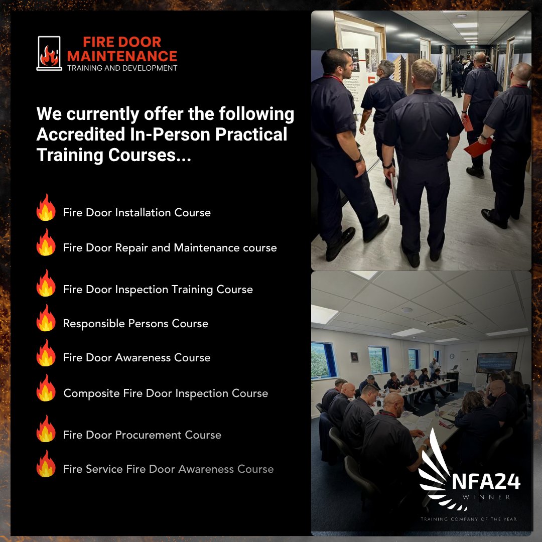 🎓 Looking to up-skill? 

We offer 8 accredited fire door courses covering installation, inspection, repair, procurement &amp; more.

✅ Stay compliant
✅ Get certified

👉 loom.ly/BXEcLwo

#FireSafety #FireDoorTraining #CPD #BuildingCompliance #ProfessionalDevelopment