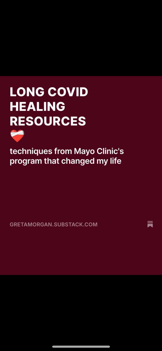 gretamorgan's tweet photo. I shared my experience with Long Covid and the Mayo Clinic’s life changing treatment plan via my substack here: https://t.co/ADzkmbTjjs https://t.co/c3H6Pca4Xh