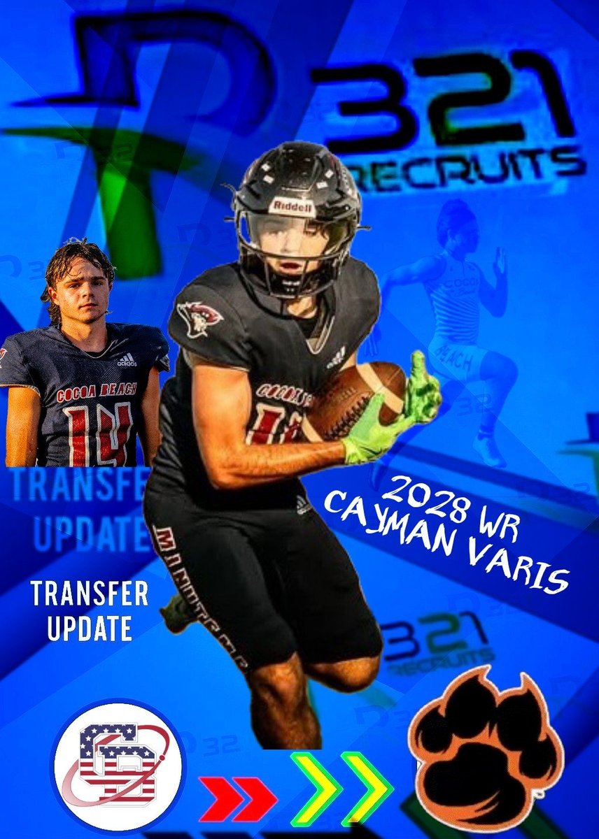 321 Recruits (@raefsu23) on Twitter photo Transfer Update: 2028 WR Cayman Varis transfers from Cocoa Beach to <a href="/CocoaFootball/">Cocoa Football</a> #TransferSeason #Flhsfb #321Recruits Transfer Update: 2028 WR Cayman Varis transfers from Cocoa Beach to <a href="/CocoaFootball/">Cocoa Football</a> #TransferSeason #Flhsfb #321Recruits