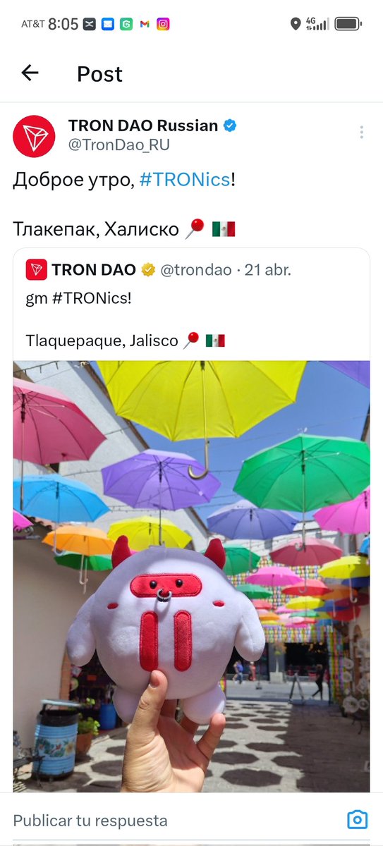 felixxacr's tweet image. Todo comenzó con este amiguito perdido 🥺
Pero las buenas vibras y está gran comunidad #tron tenía algo mejor
Hoy soy parte de #TRONGlobalFriends
Así que desde 🇲🇽 hasta donde lleguemos 🫡🫡  
El sentimiento #tronics es global
@justinsuntron
@trondao
@TronDao_ESP 
@TronDao_RU