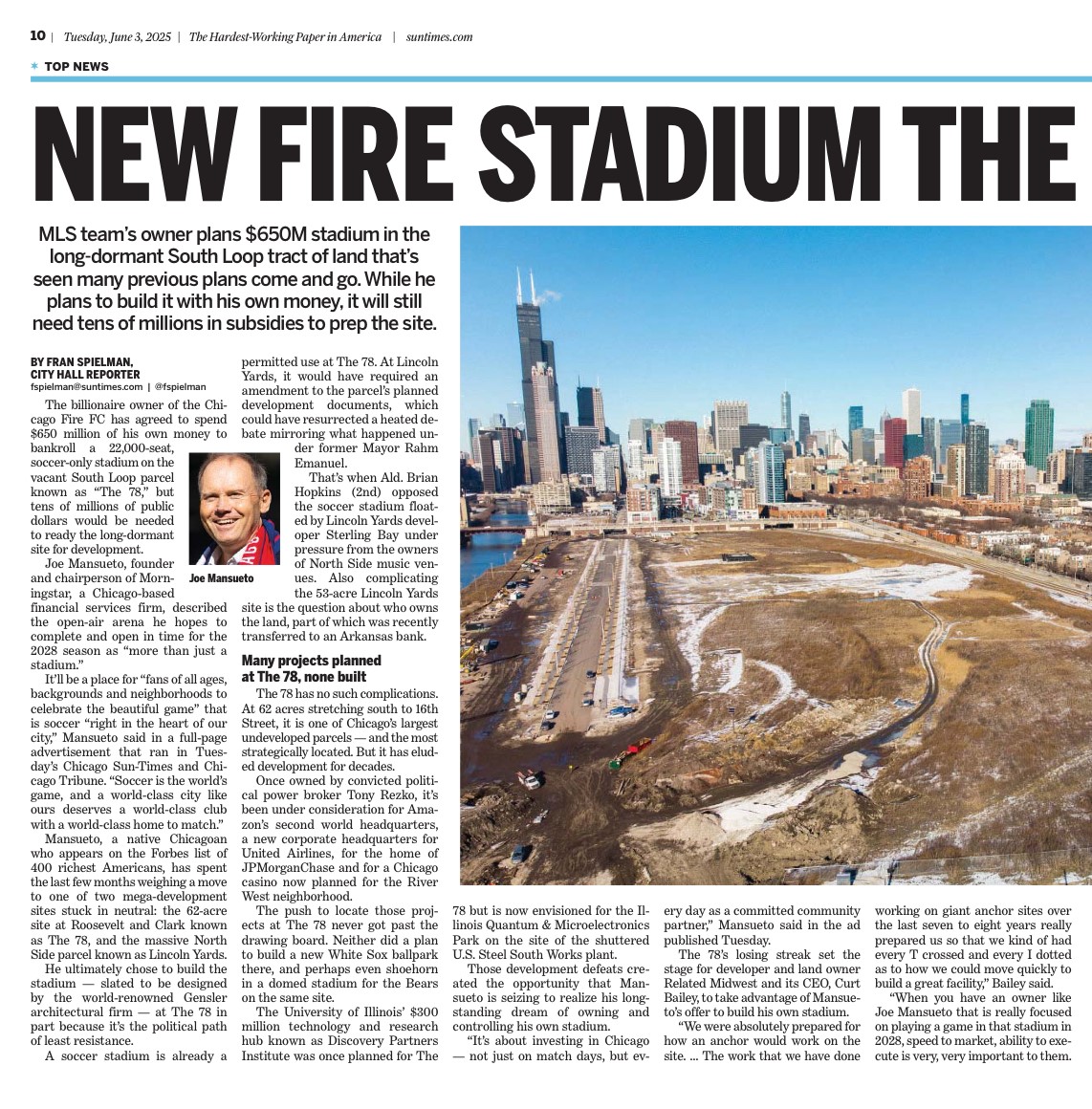 courtemancheMLS's tweet image. Big day in Chicago.  More on @ChicagoFire&apos;s plans for a downtown stadium -  mlssoccer.com/news/chicago-f…
