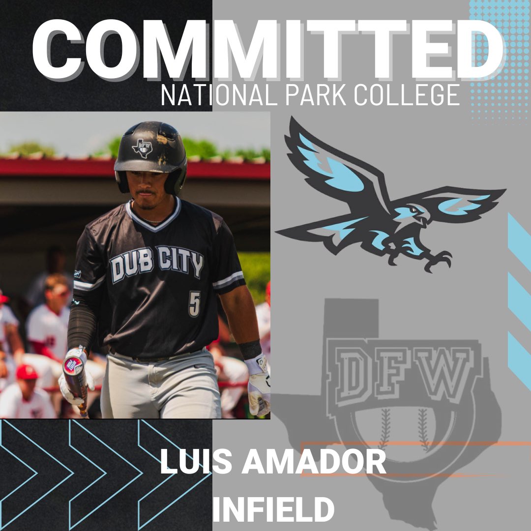 luis Amador (@luis_ama1or) on Twitter photo I'm very thankful and blessed to announce my commitment to National Park College. Thank you to <a href="/coachpage_/">Davis Page</a>, <a href="/DFWPostGrad/">DFW Post Grad Baseball</a>, family, friends, teammates, and who have helped me along the way.
#ThislsNPC #NPCHawks I'm very thankful and blessed to announce my commitment to National Park College. Thank you to <a href="/coachpage_/">Davis Page</a>, <a href="/DFWPostGrad/">DFW Post Grad Baseball</a>, family, friends, teammates, and who have helped me along the way.
#ThislsNPC #NPCHawks