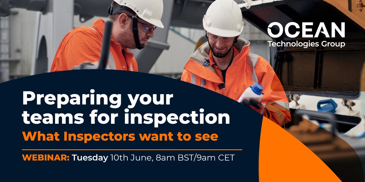 Preparing your teams for inspection: What inspectoers want to see

WEBINAR: Tuesday 10th June, 8am BST/9am CET
Register: oceantg.com/preparing-your…

Read the full newsletter: mailchi.mp/ba785e5d3576/p…

#Maritime #Shipping #Industry #Innovation #Optimisation #Digitalisation #AI