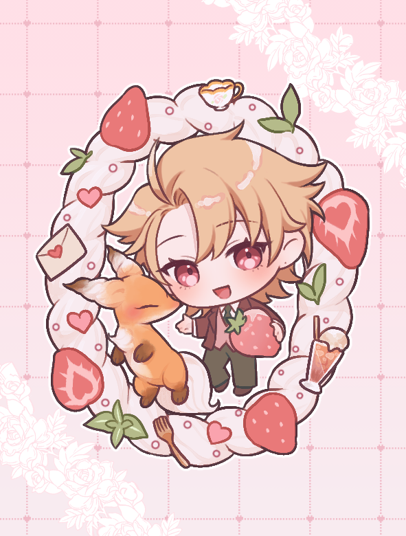 KATSU_draw's tweet photo. OC🦊🍓 https://t.co/gV8tPU9E0J