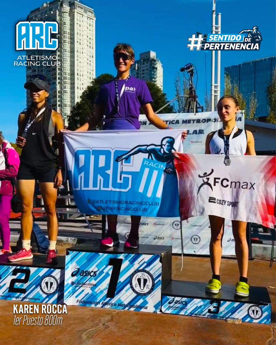 ATLETISMO 🏃‍♀️🏃‍♂️ 

¡Un fin de semana con podios, nuevas mejores marcas y mucha camaradería para ARC!

➡️ Karen Rocca se quedó con el primer puesto en los 800m en el Torneo Revolución de Mayo en el CeNARD.