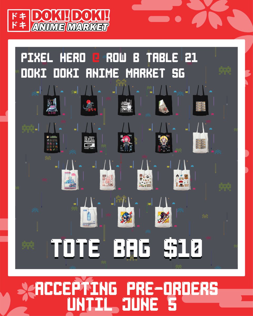 I will be boothing for DOKI DOKI Anime Market SG on JUNE 7-8 and I am offering pre-orders for customers who will be attending the event so that i can prepare them and set it aside in advance.  

You can PM me for any questions and/or your orders🤗