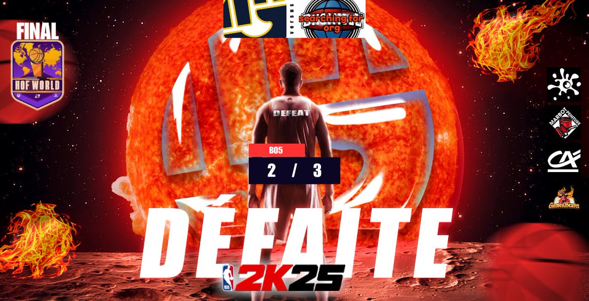 💔 Défaite en finale <a href="/HOFWorld2K/">HOF World</a>  – Division 2

Score final : 2 - 3 contre #SearchingForOrg 

On voulait notre revanche, on y a cru jusqu’au bout… mais ça ne passe pas.
Merci à tous ceux qui nous ont soutenus hier soir, et bravo à nos joueurs pour leur parcours incroyable.
🔵🟡