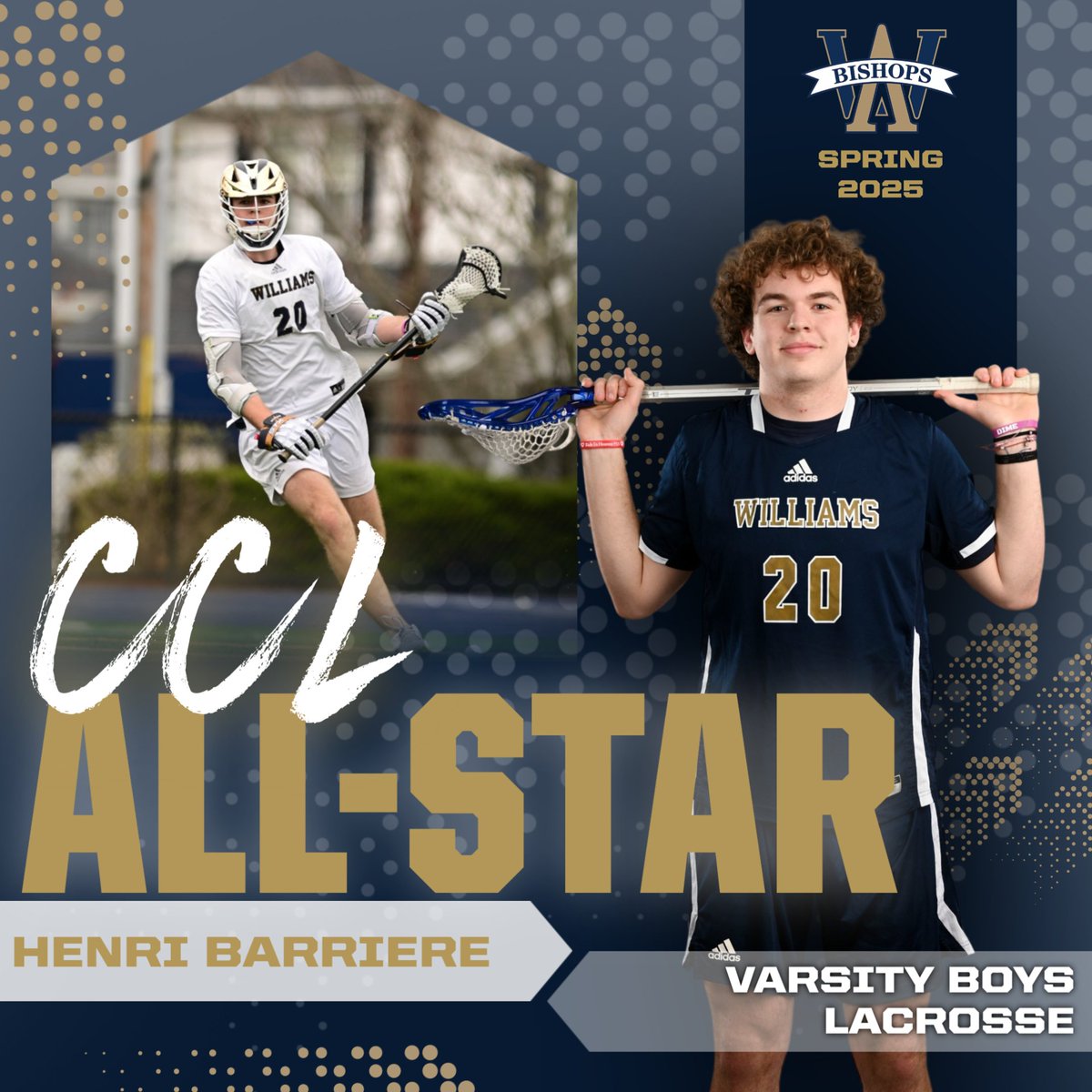 CCL ALL-STAR: Congratulations to Junior Henri Barriere on being named a CCL All-Star! Way to go Henri! #rollbills