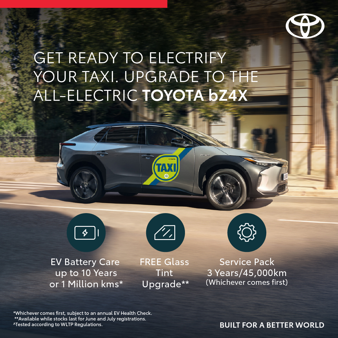 Taxi Drivers — Ready to Upgrade?
Make the switch to the all-electric Toyota bZ4X this summer and get a FREE glass tint upgrade worth €500 when you register by July 31st! 
👉 Learn more ocallaghanmotors.com/finance-and-of… T&amp;Cs apply