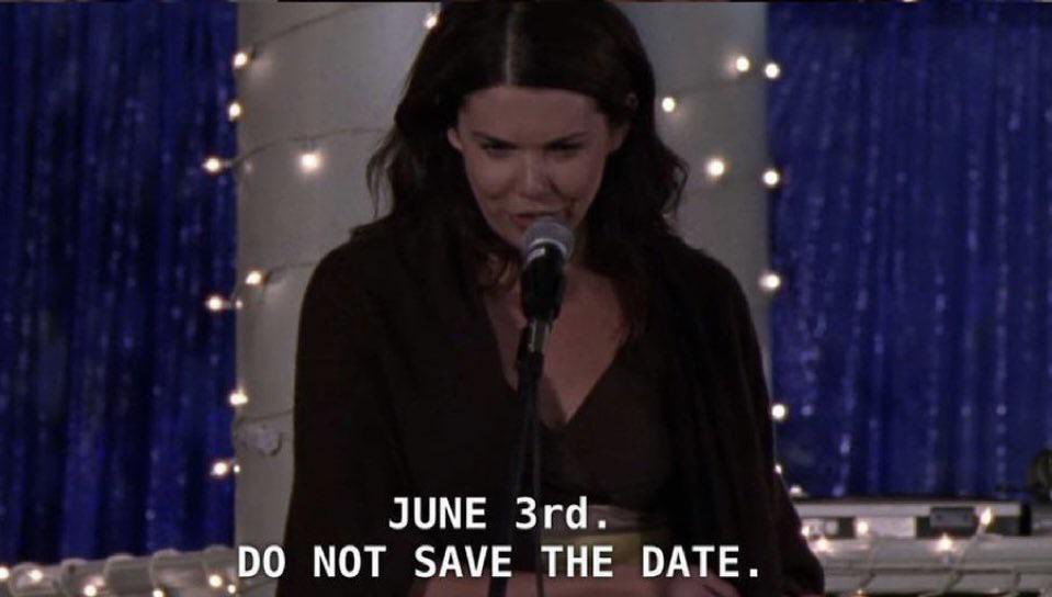 happy june 3rd to everyone except luke danes