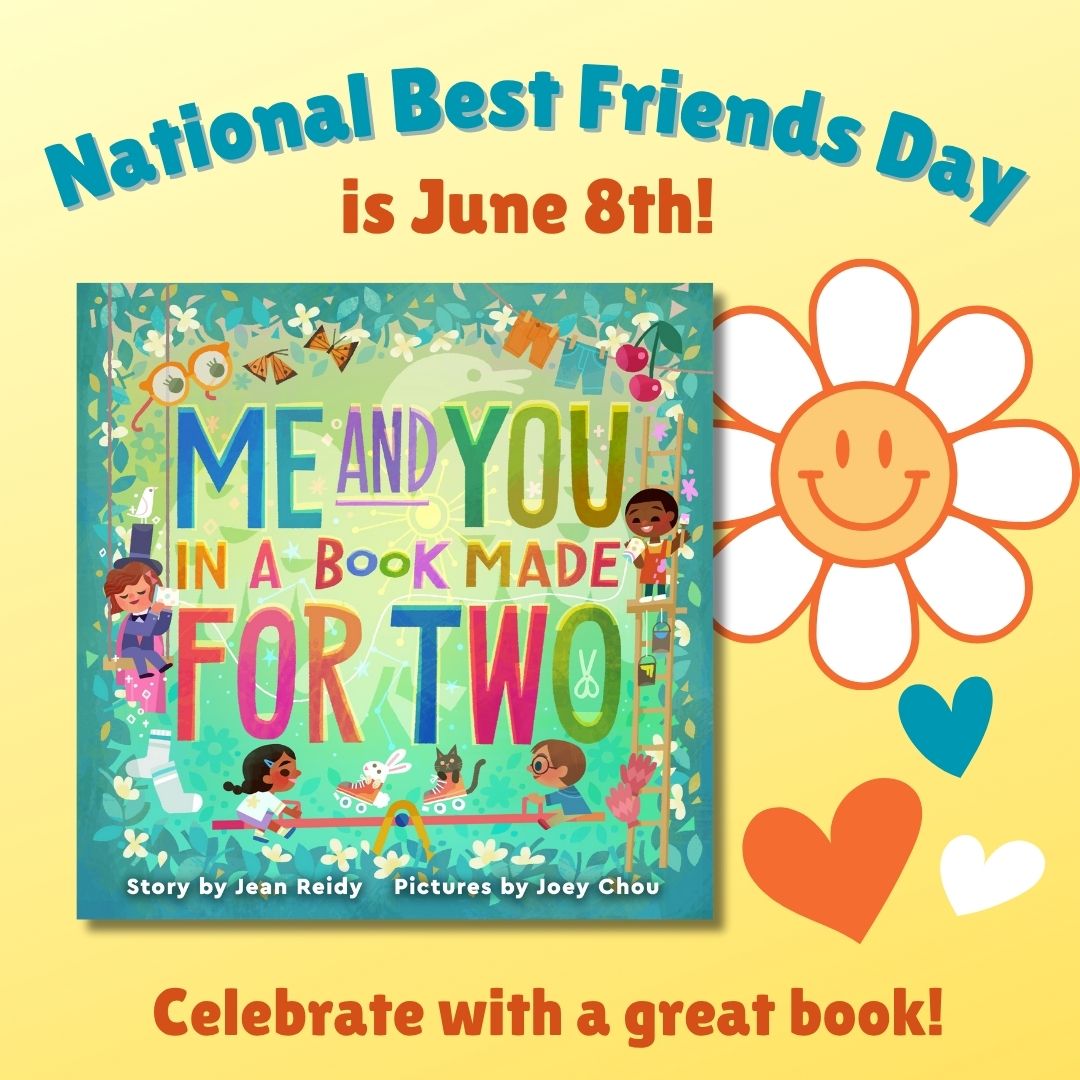Dedicated to best friends everywhere! ❤️(From <a href="/HarperChildrens/">HarperKids</a>, <a href="/choochoojoey/">Joey Chou</a> and me!) jeanreidy.com/books/me-and-y…
#giftgivingideas #bestfriendsday #picturebook #kidlit