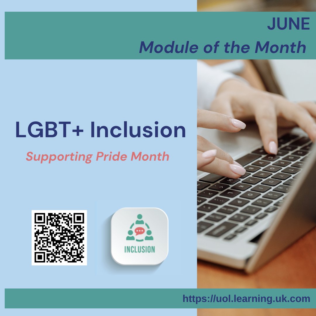 To access the module, simply log into the e-Learning platform: uol.learning.uk.com/totara/dashboa… and click on the Inclusion tile and select LGBT+ Inclusion