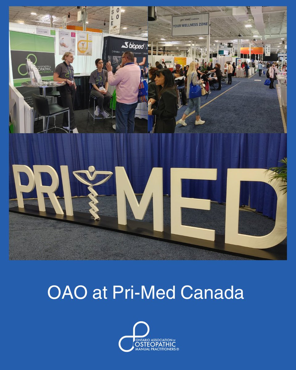Thanks for visiting our booth at the Pri-Med Canada Conference! Great to connect with healthcare professionals and highlight the role of osteopathy in integrated care.

#Osteopathy #OsteopathyOntario #HealthandWellness