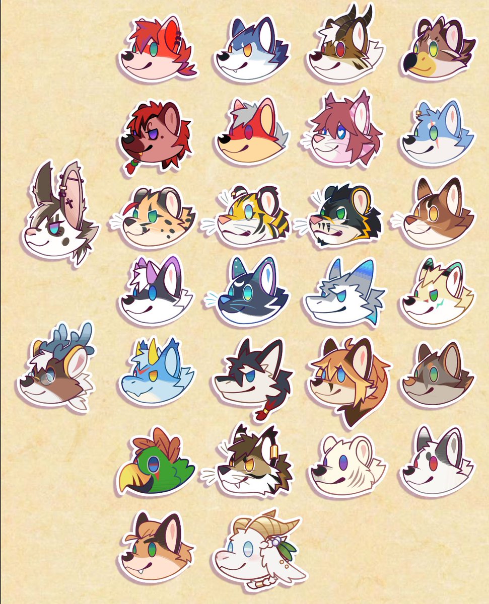 不知不覺畫過的設定圖已經這麼多位了！
謝謝大家的支持🥹