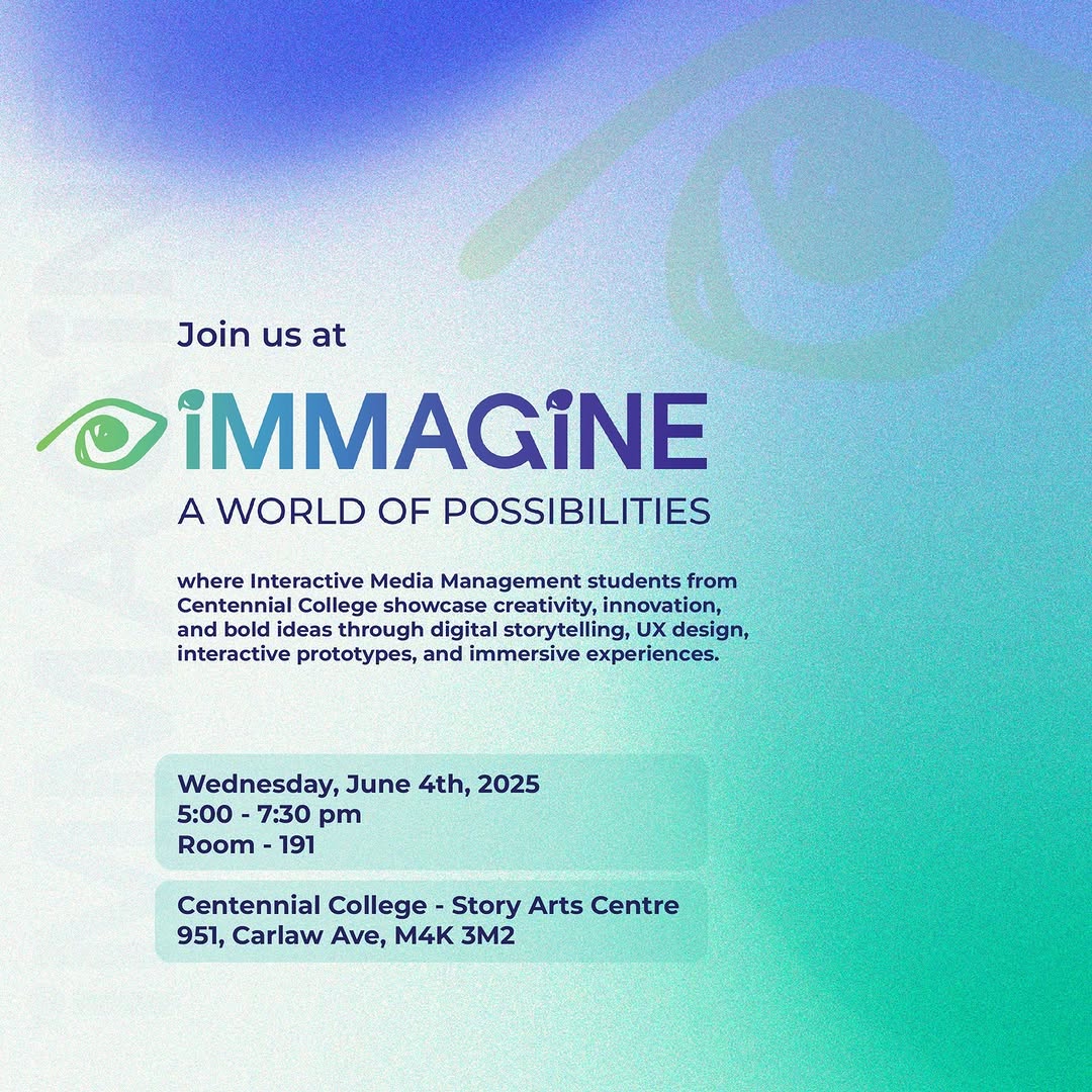 Join us as we celebrate creativity and innovation! Interactive Media Management students will be displaying their incredible work tomorrow, June 4, at their student showcase. 

⏰ 5-7:30 PM
📍 Our campus (room 191) 

See you there!