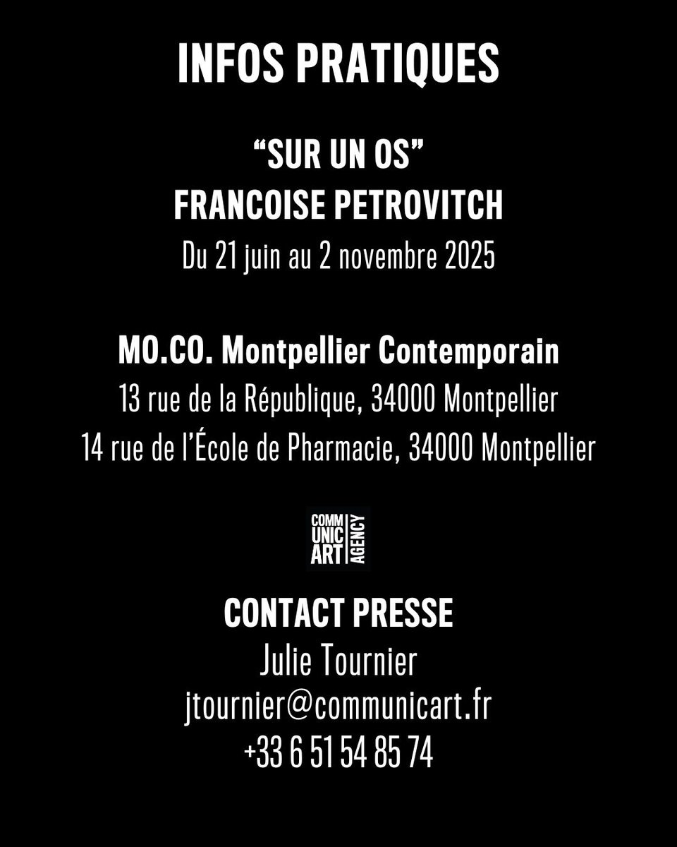 🎨 Françoise Pétrovitch – Sur un os
Le MO.CO. consacre une exposition d’envergure à Françoise Pétrovitch, artiste majeure de la scène française contemporaine.

Depuis les années 1990, elle développe un travail centré sur la représentation de figures humaines...