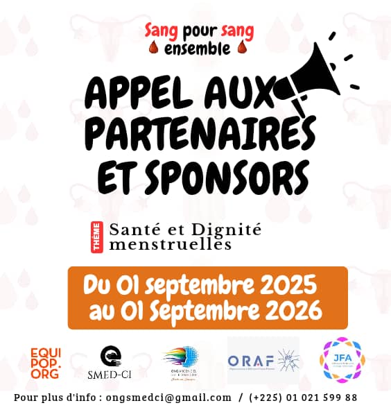 L'aventure continue!Avec 3 autres organisations,bientôt nous  lancerons une campagne nationale et un plaidoyer partout en Côte d'Ivoire.
Thème : Santé et Dignité menstruelle 
Projet:Sang pour Sang Ensemble
Joignez vous à nous pour plus de Droits,plus de visibilité,plus d'impact!