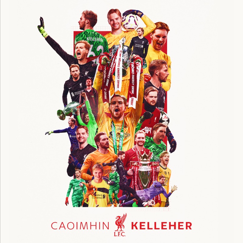 LFC's tweet photo. Caoimhin Kelleher has today completed a permanent transfer to Brentford.

Everyone at Liverpool FC thanks Caoimhin for his contribution to the club’s recent success and wishes him the best of luck for the future.