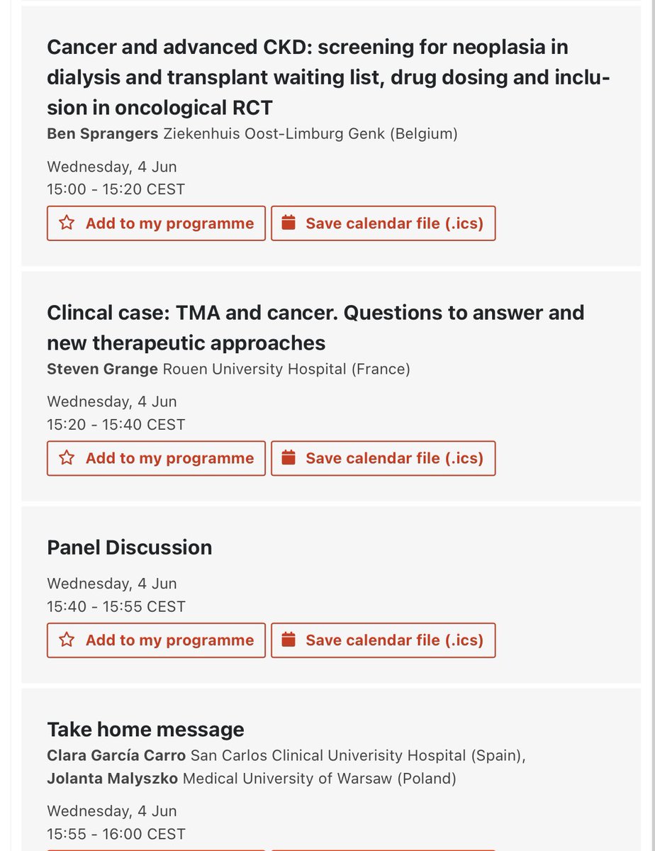 Clara García Carro (@claragcarro) on Twitter photo Join us tomorrow at #ERA25 to learn about hot topics in Onconephrology. Do not miss it!
<a href="/MalyszkoJolanta/">Jolanta Malyszko</a> <a href="/PepaSolerR/">Maria Jose Soler</a> <a href="/HerrmannMd/">Sandra Herrmann MD, FASN</a> <a href="/ben_sprangers/">ben sprangers</a> & Steven Grange <a href="/ERAkidney/">ERA - European Renal Association</a> <a href="/ynptweets/">YNP of ERA</a> <a href="/onconefrologia/">Onconefrologia</a> Join us tomorrow at #ERA25 to learn about hot topics in Onconephrology. Do not miss it!
<a href="/MalyszkoJolanta/">Jolanta Malyszko</a> <a href="/PepaSolerR/">Maria Jose Soler</a> <a href="/HerrmannMd/">Sandra Herrmann MD, FASN</a> <a href="/ben_sprangers/">ben sprangers</a> & Steven Grange <a href="/ERAkidney/">ERA - European Renal Association</a> <a href="/ynptweets/">YNP of ERA</a> <a href="/onconefrologia/">Onconefrologia</a>
