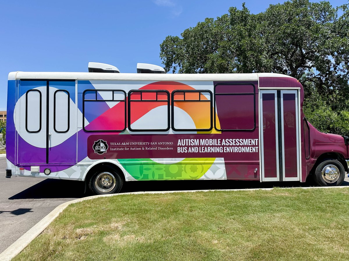 TAMUSanAntonio's tweet image. AMABLE is on the move! Our Autism Mobile Assessment Bus serves South San Antonio families with autism support, training, and school partnerships — all to remove barriers and support success. 🚌 #AMABLE #AutismSupport #TAMUSA