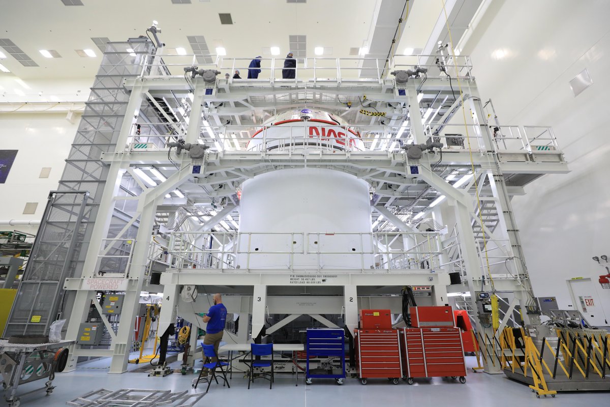 NASA's Exploration Ground Systems (@nasagroundsys) on Twitter photo Pumped up! ⛽
Teams with Exploration Ground Systems ready <a href="/NASA_Orion/">Orion Spacecraft</a> for stacking atop the Artemis II <a href="/NASA_SLS/">NASA_SLS</a> rocket by fueling the service module, provided by <a href="/esa/">European Space Agency</a>. To complete this operation, teams stationed in the Launch Control Center oversee and direct fueling Pumped up! ⛽
Teams with Exploration Ground Systems ready <a href="/NASA_Orion/">Orion Spacecraft</a> for stacking atop the Artemis II <a href="/NASA_SLS/">NASA_SLS</a> rocket by fueling the service module, provided by <a href="/esa/">European Space Agency</a>. To complete this operation, teams stationed in the Launch Control Center oversee and direct fueling