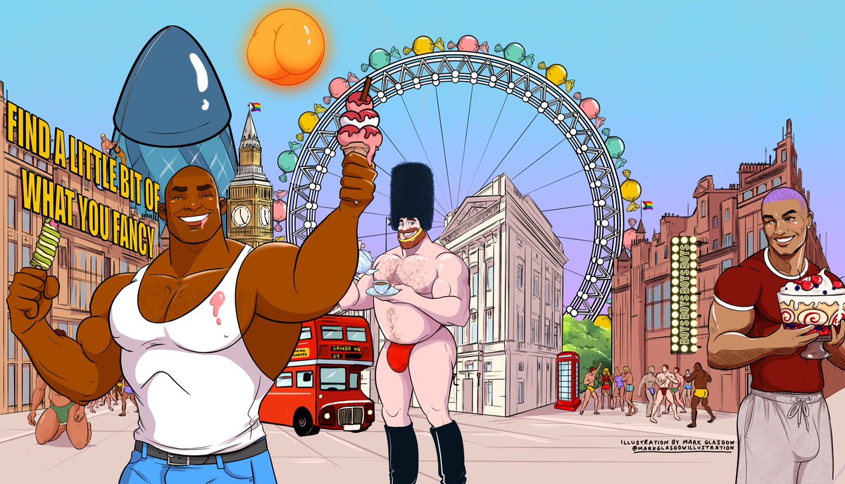 if you were at Mighty Hoopla last weekend you might have seen my illustration on the Grindr bus(sy)