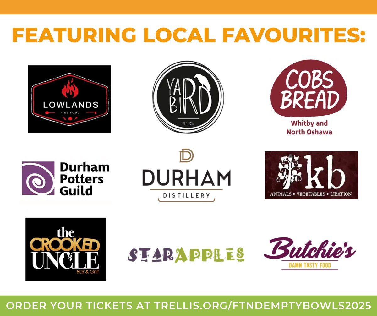 🌟 EMPTY BOWLS IS BACK!

Join us for Empty Bowls 2025 – an evening of incredible food, art, &amp; entertainment, while helping FTND fight hunger across  Durham Region.

📣 Don't miss out: buy EARLY BIRD TICKETS at trellis.org/ftndemptybowls… and save $25 off regular pricing!