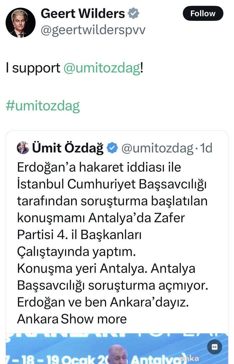 Seçildikten sonra esip gürleyen, Türk/İslam karşıtı, aynı zamanda Ümit Özdağ hayranı Geert Wilders’in kurduğu hükümet çöktü.

Hollanda tekrar seçimlere gidiyor.

Bu kadar öfke, sinir stresin bevliyeci Wilders’i iktidarsız yapacağı belliydi.