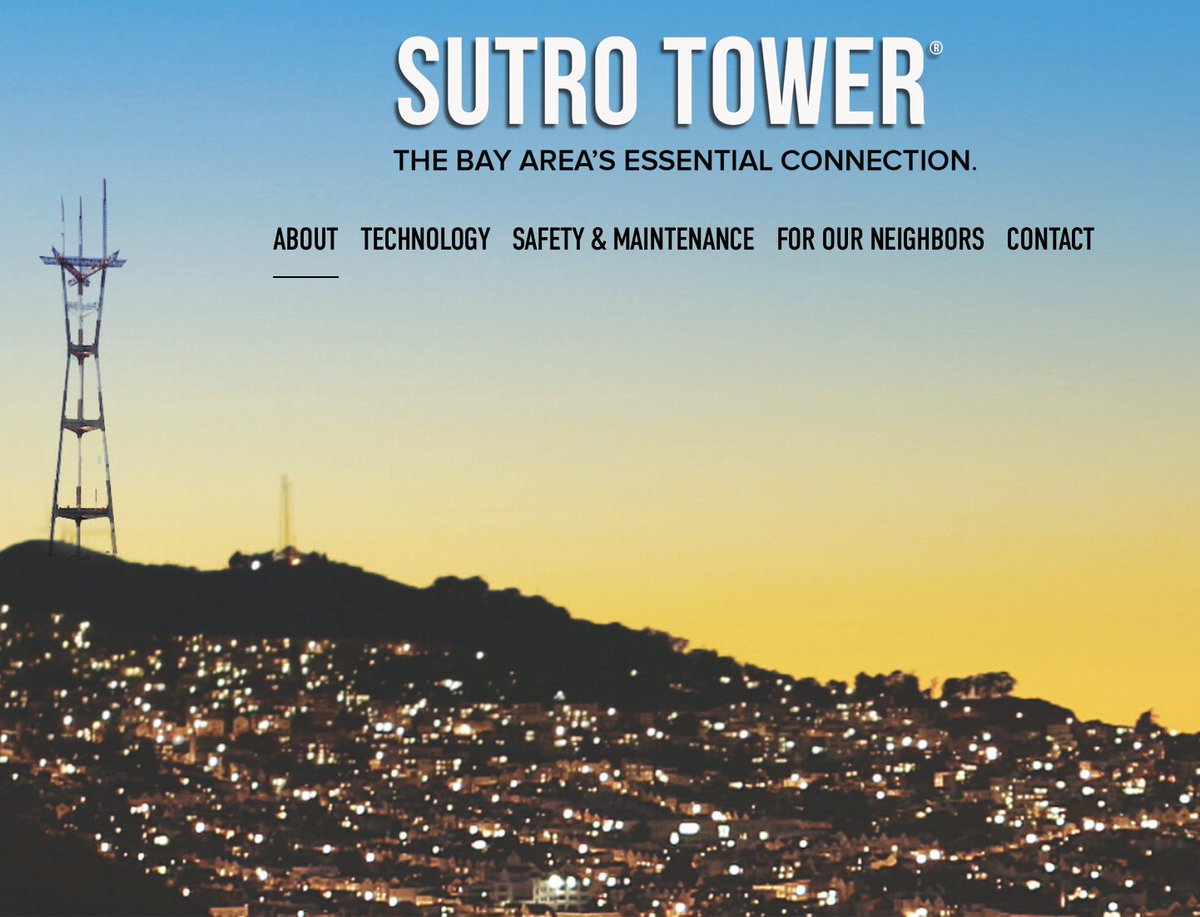 Looking to learn more about SF’s iconic Sutro Tower?

Learn more about its history with the following story - thank you Philip Monego!
sutrotower.com/tower-history