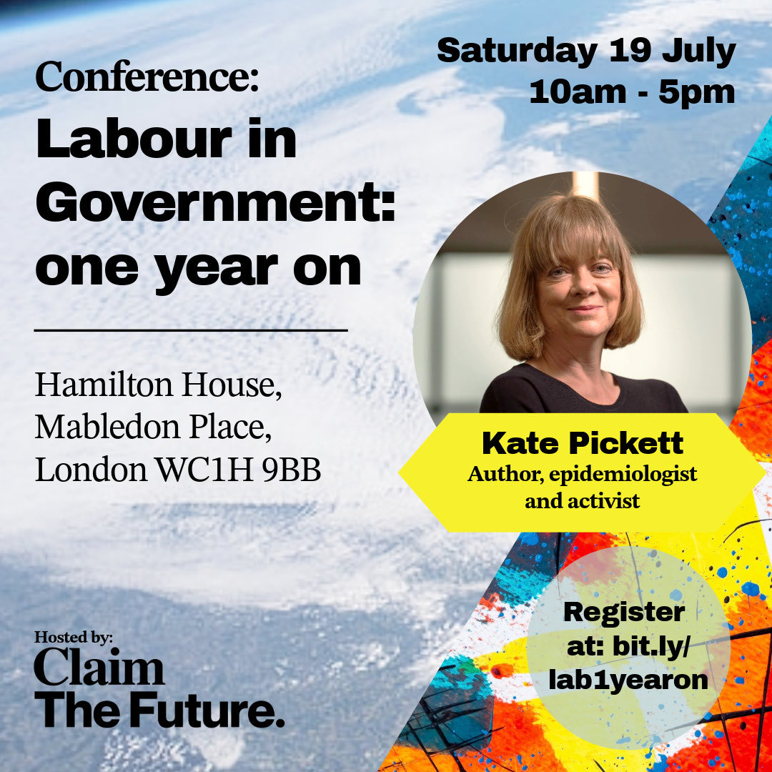 John McDonnell (@johnmcdonnellmp) on Twitter photo I'm pleased <a href="/ProfKEPickett/">Kate Pickett</a> will join the 'Labour in Government: one year on conference' in London on July 19.
As the Government faces growing calls to take real action against inequality & poverty, join us as we pose the question 'where next?'
Info ๐ bit.ly/lab1yearon I'm pleased <a href="/ProfKEPickett/">Kate Pickett</a> will join the 'Labour in Government: one year on conference' in London on July 19.
As the Government faces growing calls to take real action against inequality & poverty, join us as we pose the question 'where next?'
Info ๐ bit.ly/lab1yearon