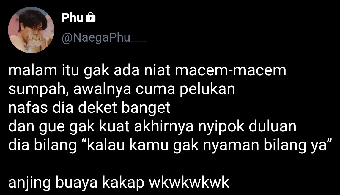ppnarrative's tweet photo. #PondPhuwin AU 
Social Media Fic
[ + privatter 🔞 naration ]

— Sharing Partner —

Phuw*n naksir wujud dan watak P*nd yang mengayomi. Gak sengaja ketemu, sampe jadi t4 curhat tiap malam. Mereka bicara lewat bahasa tubuh. Paginya, bekas keunguan bicara mewakili perasaan. https://t.co/TXxddHQaQ2