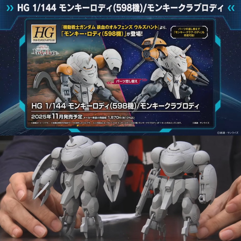 HG 1/144 モンキーロディ(598機)/モンキークラブロディ、2025年11月