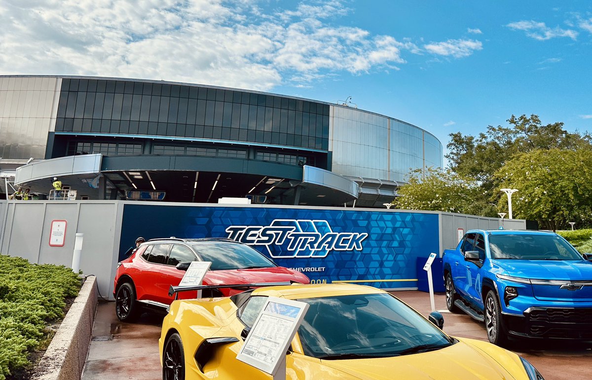 TPMvideos's tweet image. Test Track’s marquee sign was just revealed this morning! We’re that much closer to Track Test reopening later this summer!