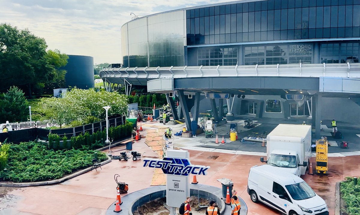 TPMvideos's tweet image. Test Track’s marquee sign was just revealed this morning! We’re that much closer to Track Test reopening later this summer!