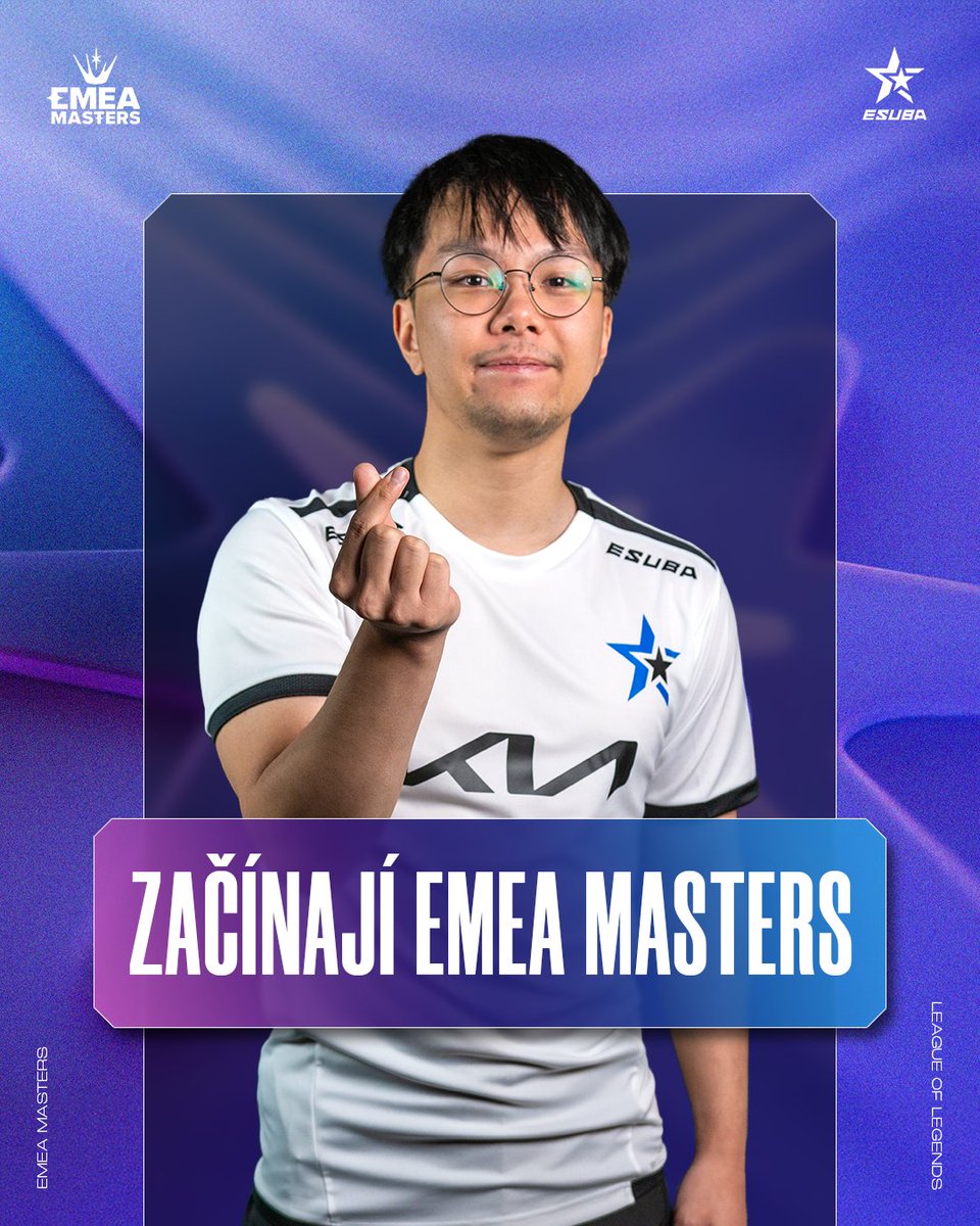 EMEA MASTERS TIME 🗣
EMEA MASTERS TIME 🧐
EMEA MASTERS TIME 🕛

První zápas nás čeká dnes od 17:00 proti portugalským <a href="/flamehardorg/">Flamehard</a> 👊

Zápas bude streamován na twitch.tv/hitpointcz2 🖥