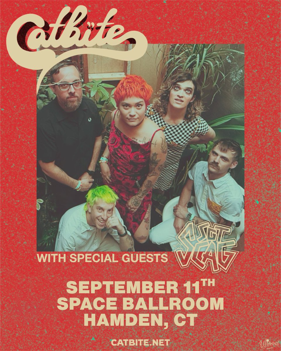 JUST ANNOUNCED: Catbite is here on September 11th with Sgt. Scag!

Tickets on sale Thursday at 10am: found.ee/CatbiteSB25