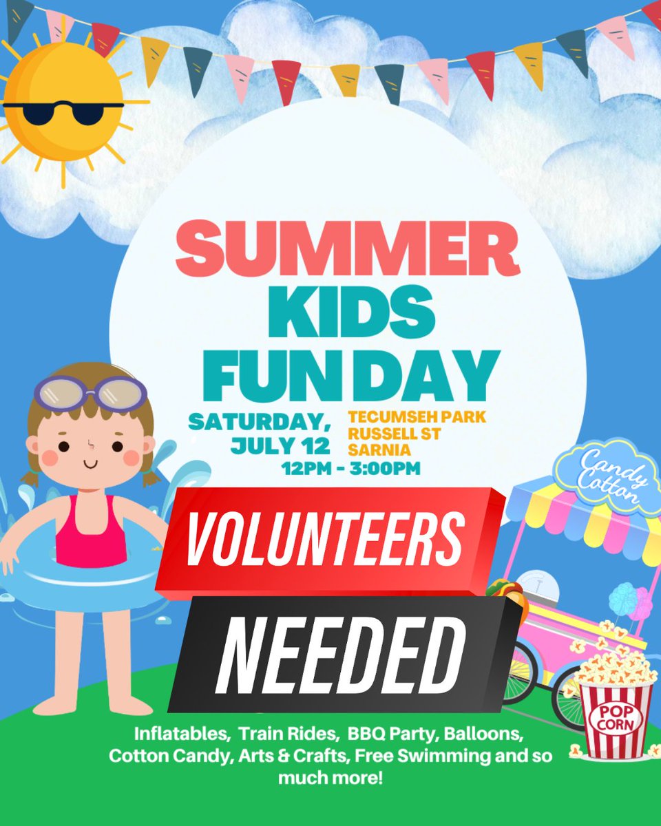 Join us July 12 at Tecumseh Park for Summer Fun Day! 🎉 Help with crafts, clean-up, swag &amp; more. Be a Smash Hit in your community—volunteer today! 💛 Sign up: bit.ly/4dKjx1V