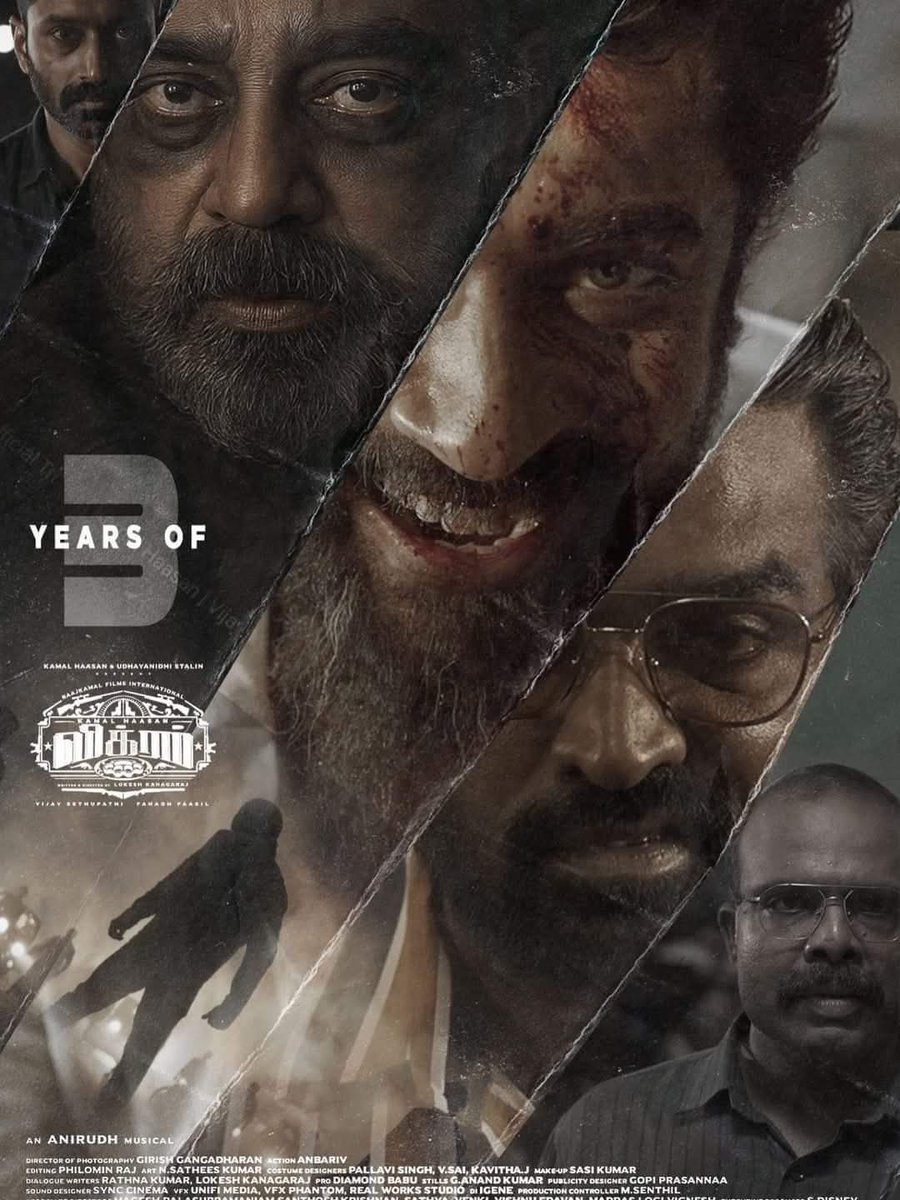 prakashsur81598's tweet photo. @RKFI @ikamalhaasan @Dir_Lokesh @Udhaystalin @Suriya_offl @VijaySethuOffl @anirudhofficial @turmericmediaTM @RedGiantMovies_ @SonyMusicSouth @anbariv #3YearsOfVikram ๐ฅ๐ฅ๐ฅ https://t.co/629BaRc9e8