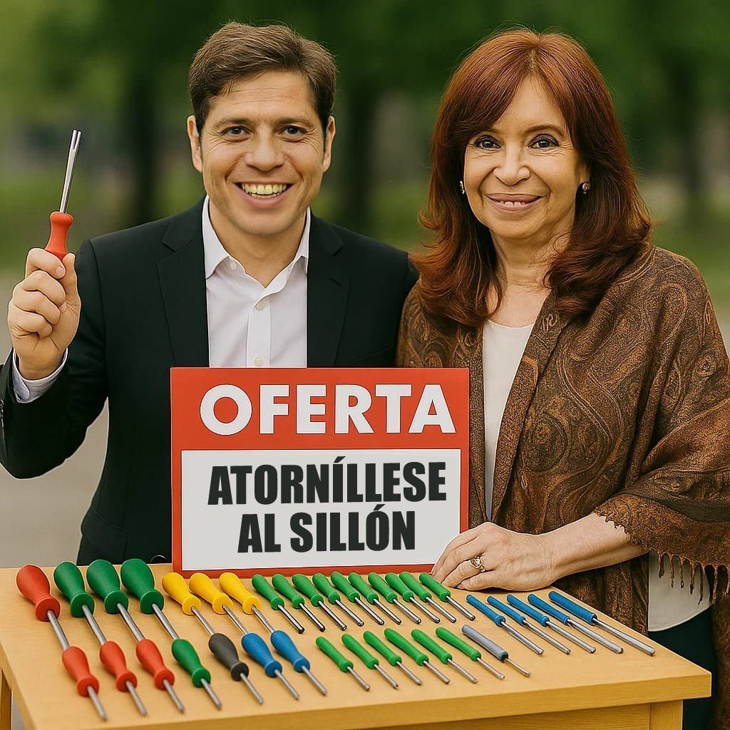 La Ley Tornillo del Kirchnerismo🪛

Justo ahora, cuando a varios se les vence el 'alquiler' del sillón, Cristina y Kicillof se ponen de acuerdo para volver a permitir las reelecciones indefinidas.

Desde #Hacemos, bancamos reglas claras y estables para todos, no vivezas para