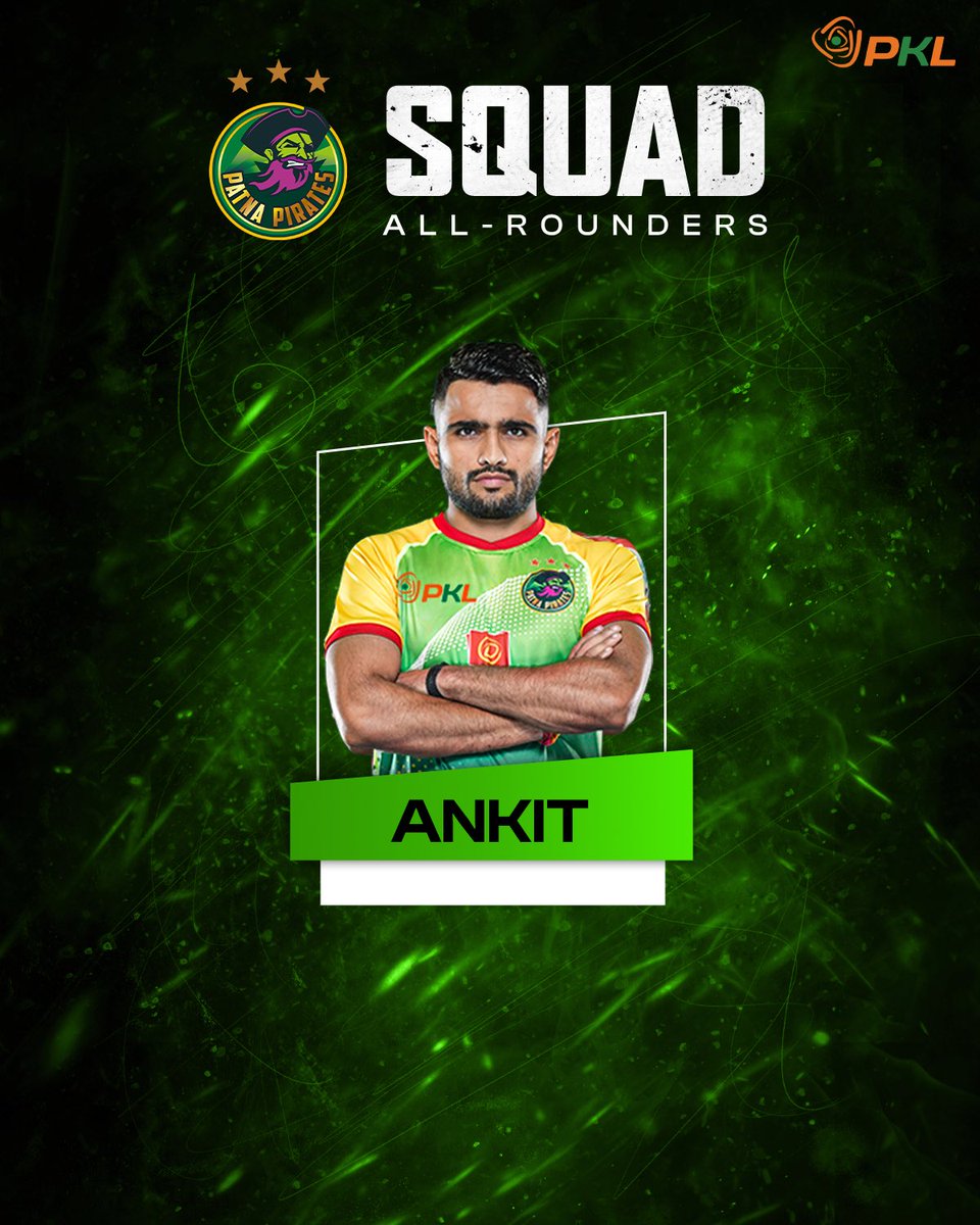 ProKabaddi's tweet photo. ๐ & loaded for Season 1๏ธโฃ2๏ธโฃ
The Patna Pirates are ready to hunt for more ๐ฅ
#PKL #ProKabaddi #PKLAuctionBlockbuster https://t.co/80T3nFbdzq