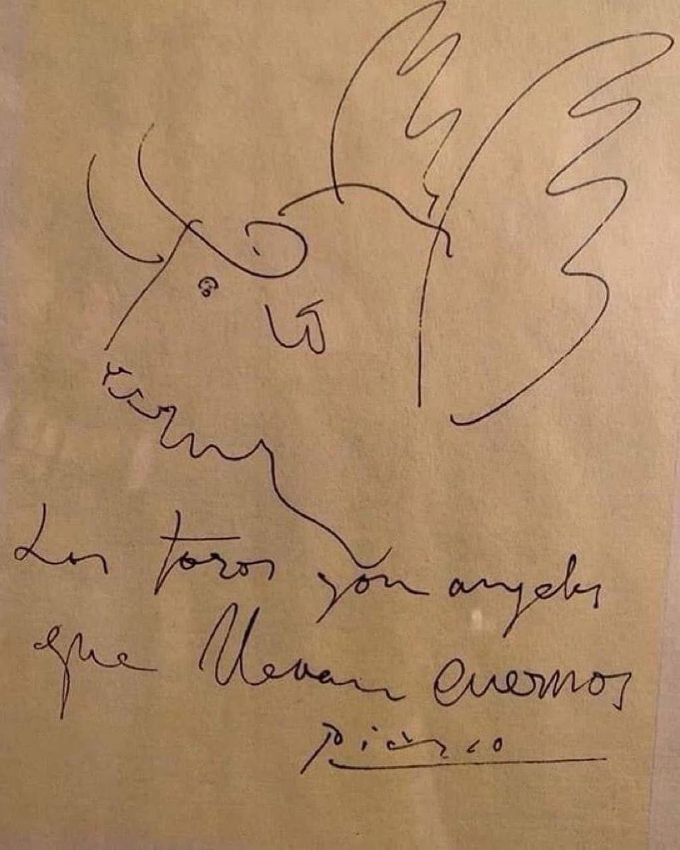 "Los Toros son ángeles que llevan cuernos"

-Pablo Picasso 🔥🐂

#AprendamosDeToros #SialosToros #Tauromaquia #TorosSi #PabloPicasso