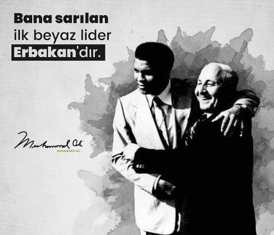 Allah’tan zenginlik istedim, bana İslamı verdi.

Bana sarılan ilk beyaz lider Erbakan’dır.

Sadece sporculuğuyla değil aynı zamanda sözleri, karakteri, ahlakı ve ırkçılıkla mücadelesiylede gönüllere giren efsane boksör Muhammed Ali’yi vefatının 9’ncu sene-i devriyesinde saygı ve