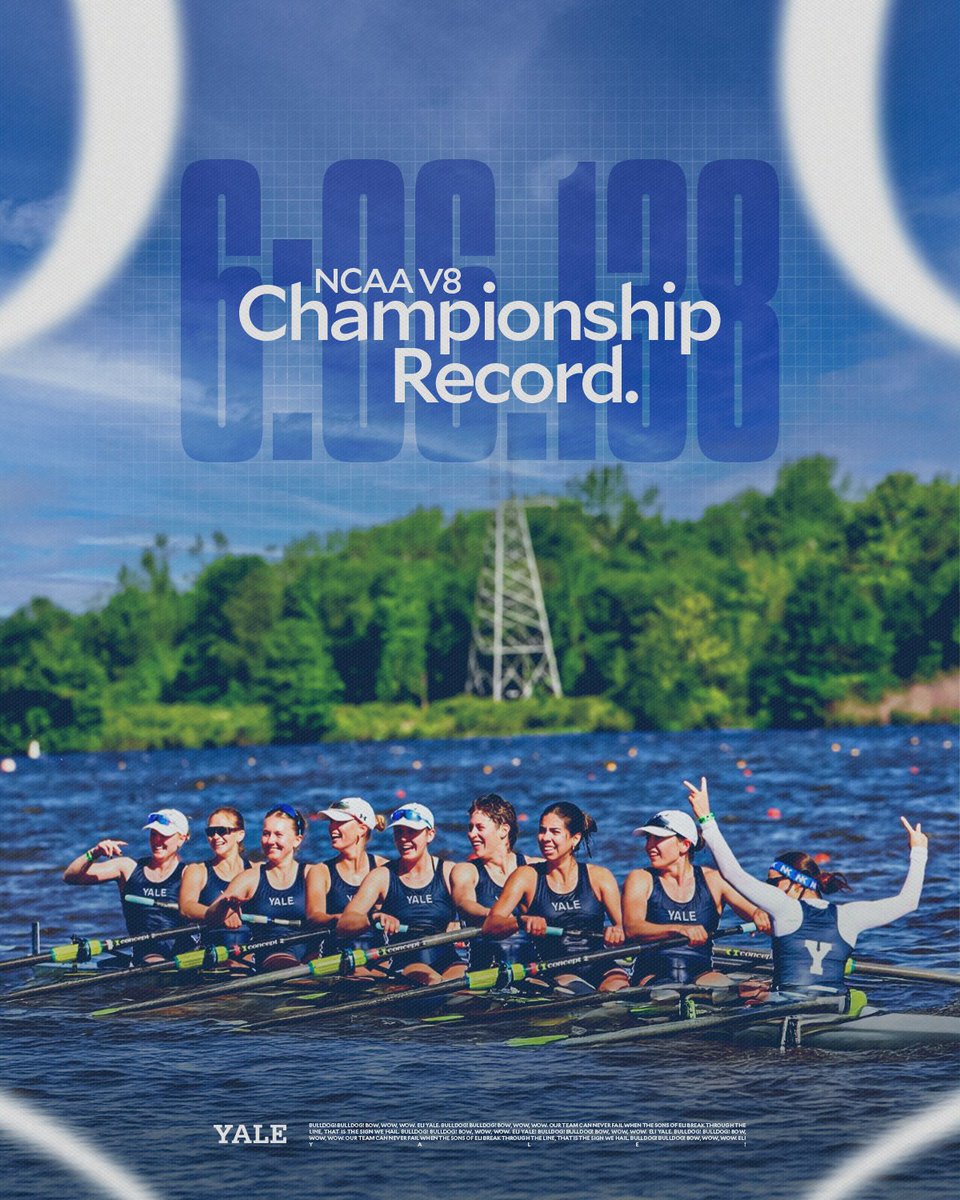 A historic performance🤩

The varsity eight captured the national title in a NCAA Championship record time of 6:06.138!

#ThisIsYale