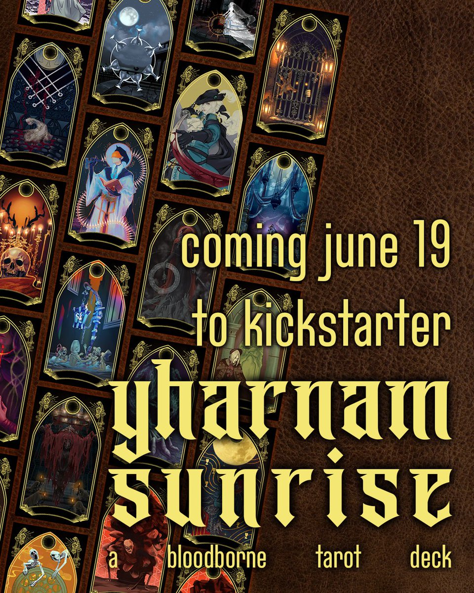 Calling all #Bloodborne fans! Give a Gothic twist to your next divination using our full-color 78-card Bloodborne #tarot deck, coming soon to Kickstarter! kickstarter.com/projects/vermi…