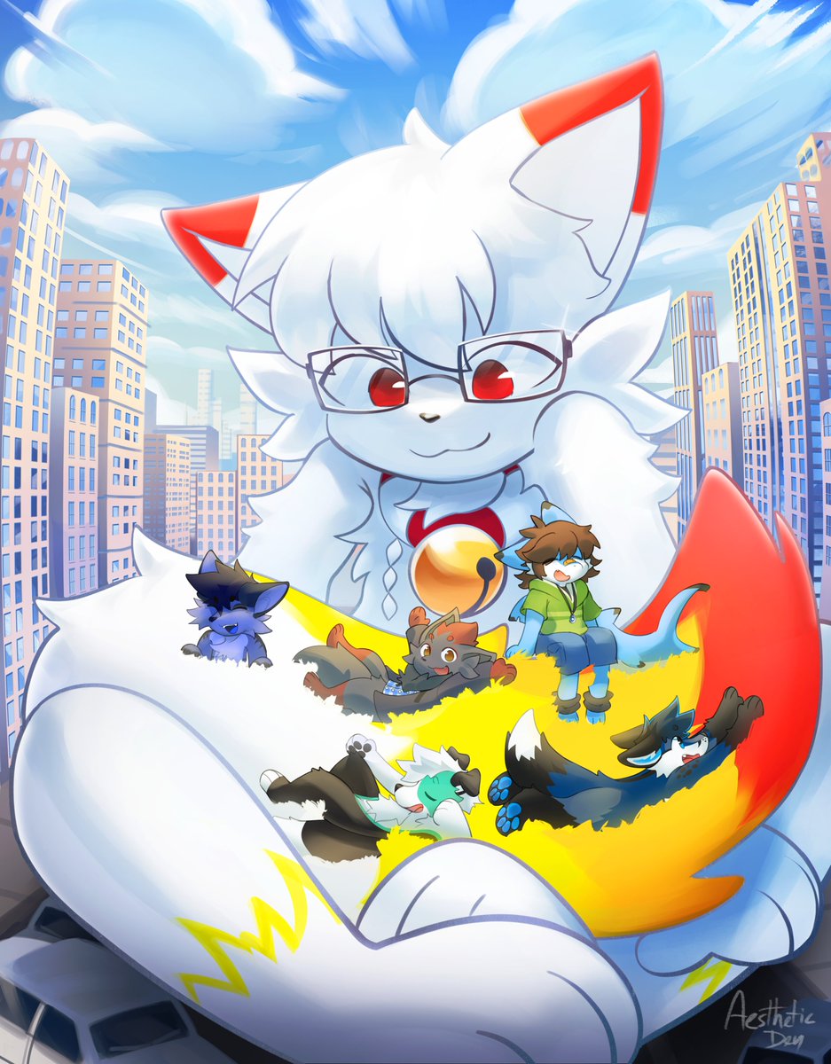 AestheticDen- Slots Full! (@aestheticden) on Twitter photo Chillin' on the big tail! Comm for Mousy on 🦋
ft. <a href="/TundraSharks/">Tundra Shark 🔜 AC</a> , <a href="/KaiFox0/">Kai</a> , <a href="/darkcyanblade/">Daryan/Avi</a> , <a href="/_ZetaXO_/">ZetaXO (also on the butterfly)</a> & Kili Thank you! Chillin' on the big tail! Comm for Mousy on 🦋
ft. <a href="/TundraSharks/">Tundra Shark 🔜 AC</a> , <a href="/KaiFox0/">Kai</a> , <a href="/darkcyanblade/">Daryan/Avi</a> , <a href="/_ZetaXO_/">ZetaXO (also on the butterfly)</a> & Kili Thank you!