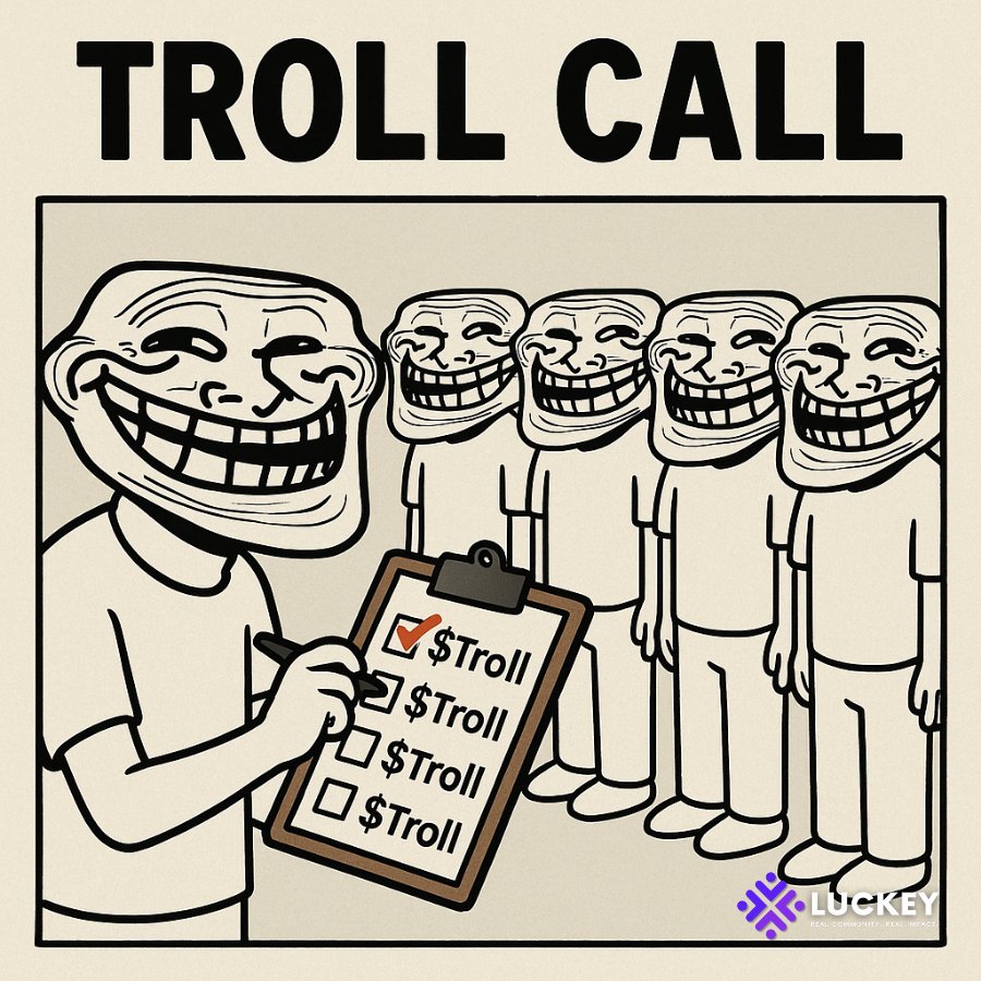 Late Morning TROLL CALL!

Only real ones answer.
✅ Don’t just watch.
✅ Don’t just laugh.
✅ Show up!

The $TROLL call is real — and $LUCKEY is showing up with purpose.

#Solana #ProofOfPurpose #pumpfun #BuiltDifferent