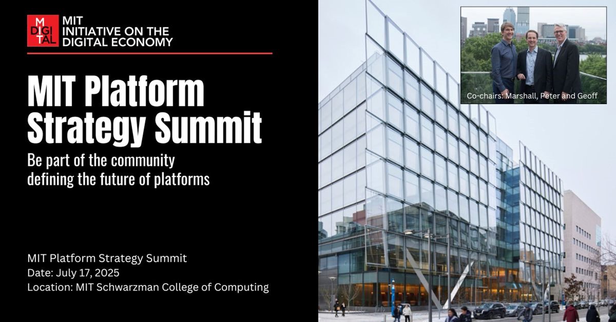 The MIT Platform Summit is here this July.  See speakers and registration at platforms.mit.edu <a href="/g2parker/">Geoff Parker</a> <a href="/mit_ide/">MIT IDE</a>
