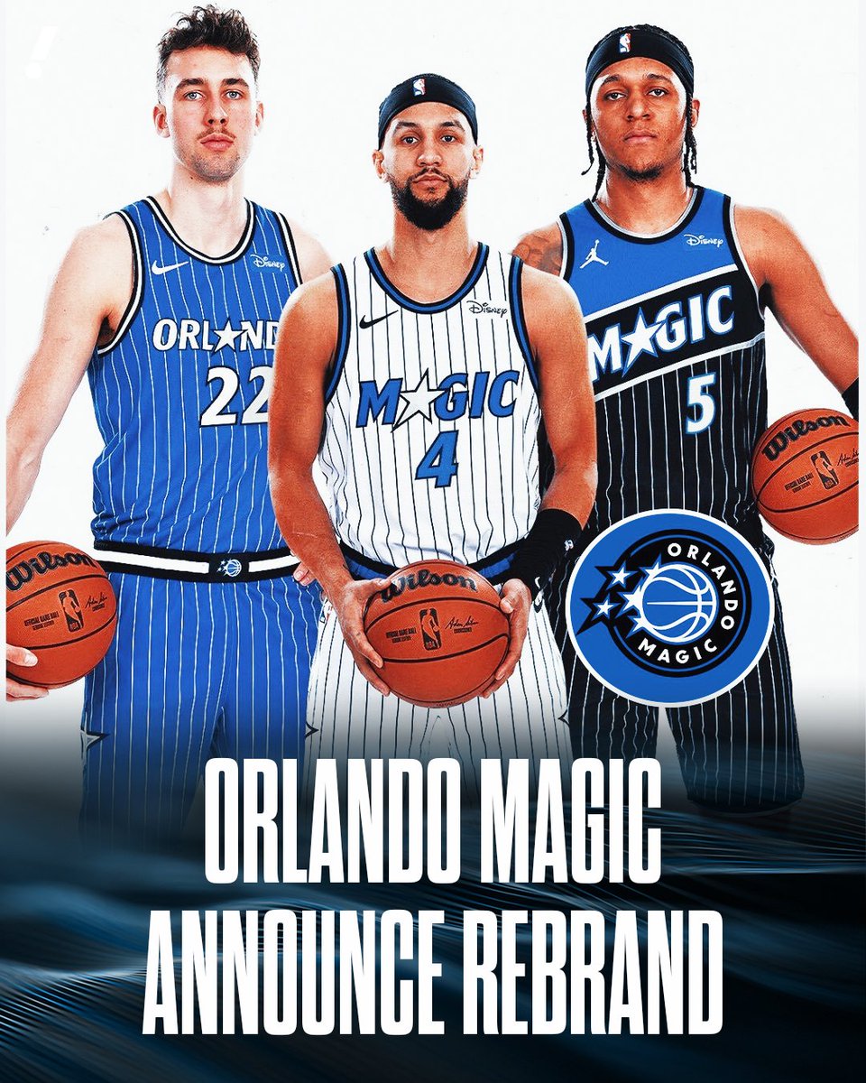 YahooSports's tweet image. The Orlando Magic have announced a rebrand 🔥

What do you think of their new look? 🤔

(via @OrlandoMagic)