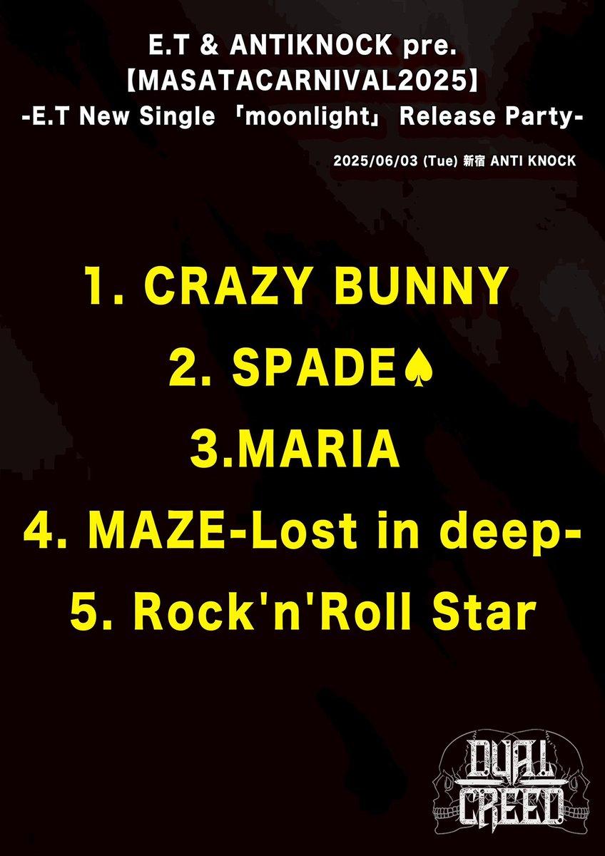 【Today's Setlist】